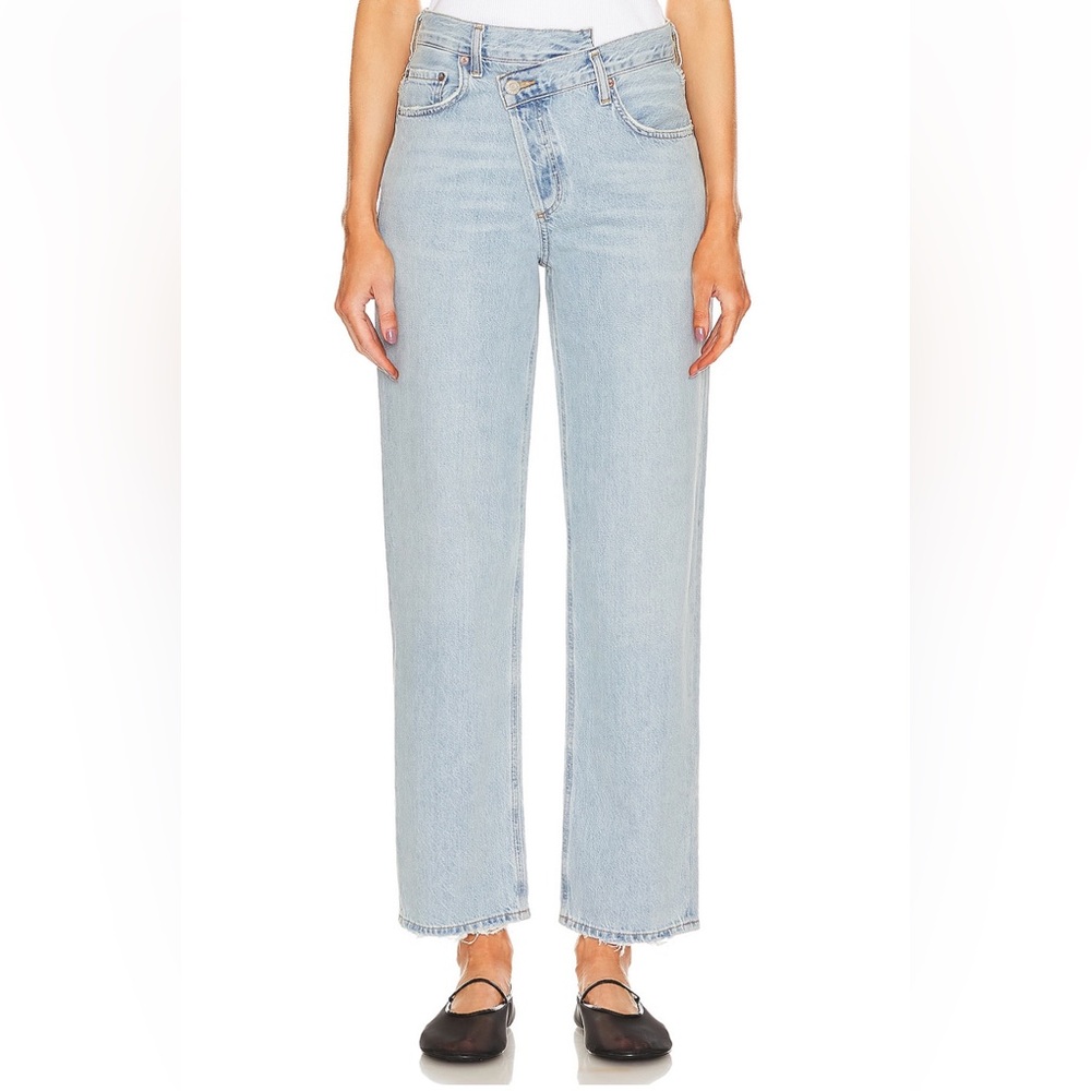 Agolde criss cross straight leg jeans